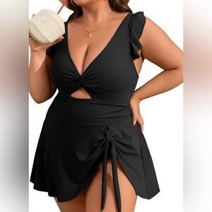 Elegant Black Women's Swim Dress